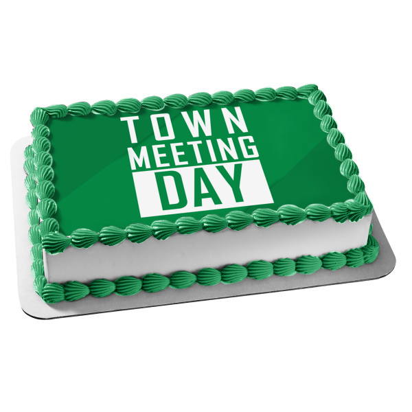 Town Meeting Day Edible Cake Topper Image ABPID55249 For Sale