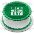 Town Meeting Day Edible Cake Topper Image ABPID55249 For Sale